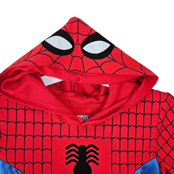 Marvel Spider-Man Girls Hooded Red Blue Dress Size 2X Tulle Satin Skirt Cosplay - Picture 6 of 12